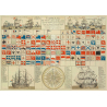 Set de table - Tableau des pavillons marins du monde