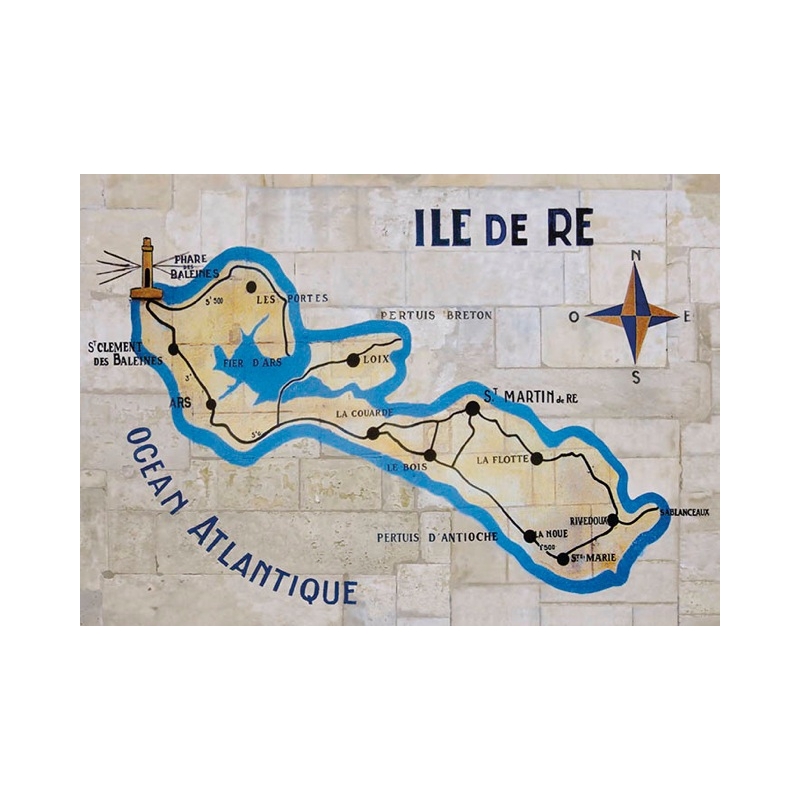 Set de Table de l'Île de Ré - Carte Murale - Création France