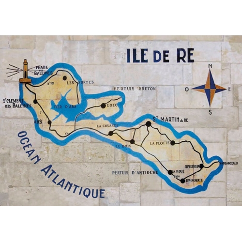 Set de Table de l'Île de Ré - Carte Murale - Création France