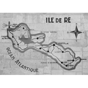 Set de Table Carte Murale de l'Île de Ré - Création France