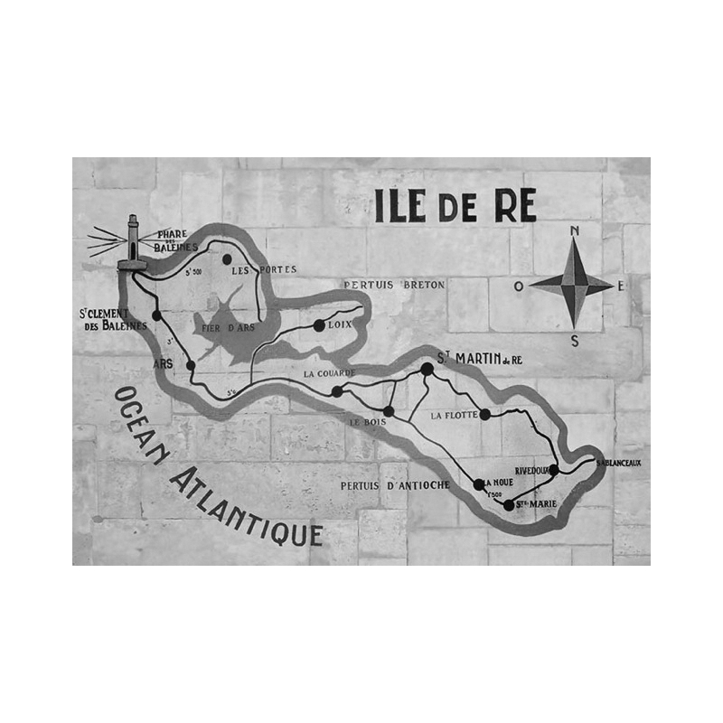 Set de table - carte murale de l'Île de Ré