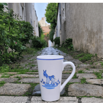 Mug âne bleu Île de Ré latte décor