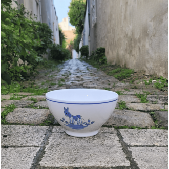Bol âne bleu Île de Ré grand modèle décor
