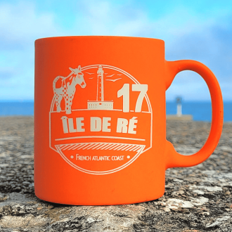 Mug gomme Île de Ré orange décor