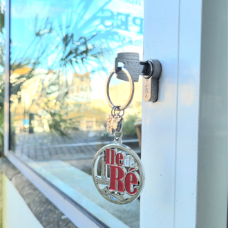 Porte clés Île de Ré Phare Rond rouge décor