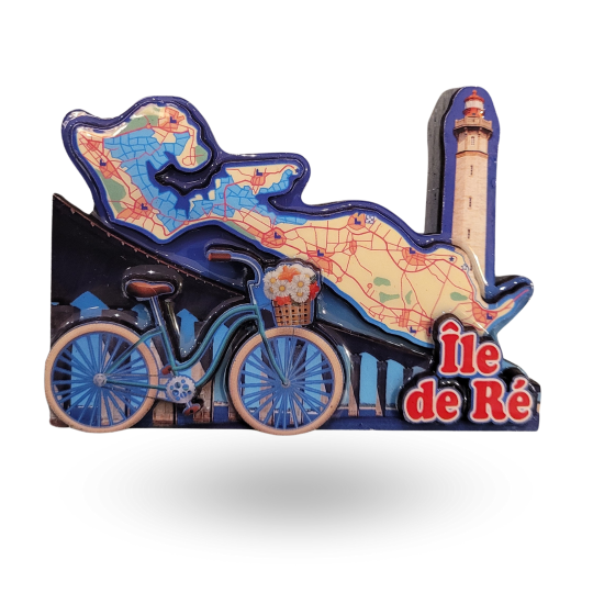 Magnet Île de Ré détouré emblèmes de l'île