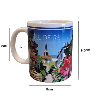 Mug île de ré roses trémière dimensions