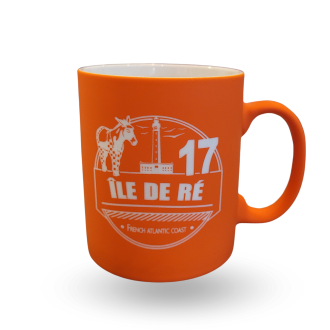 Mug gomme Île de Ré orange