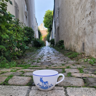 Mug âne bleu Île de Ré mug avec anse décor