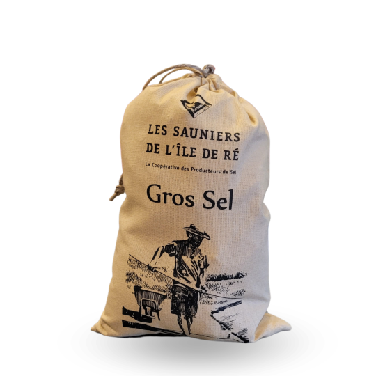 Gros sel sachet toile récolte Île de Ré