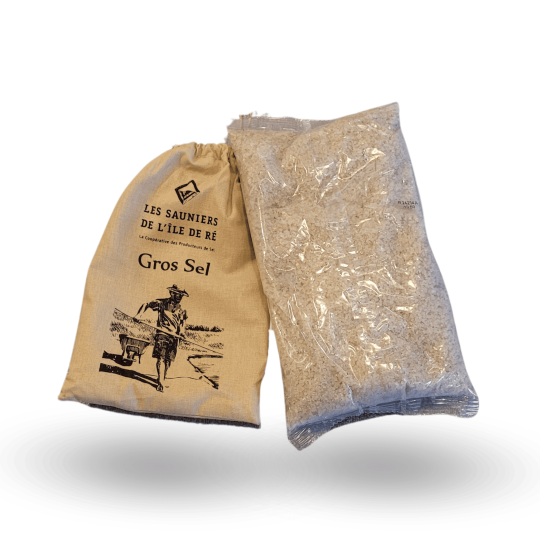 Gros sel sachet toile récolte Île de Ré