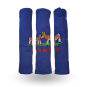 Torchon brodé âne bleu ombre
