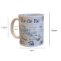 Mug Île de Ré Carte murale dimensions