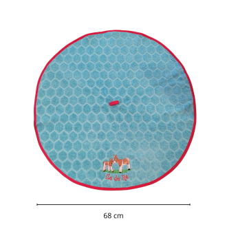 Essuie main Île de Ré rond âne turquoise dimensions