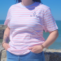 T-shirt femme ile de ré marinière rose