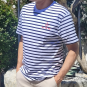 T-shirt homme Île de Ré marinière bleu marine