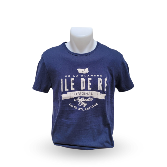 T-shirt original Île de Ré bleu buste