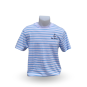 T-shirt Île de Ré marinière bleu ciel buste