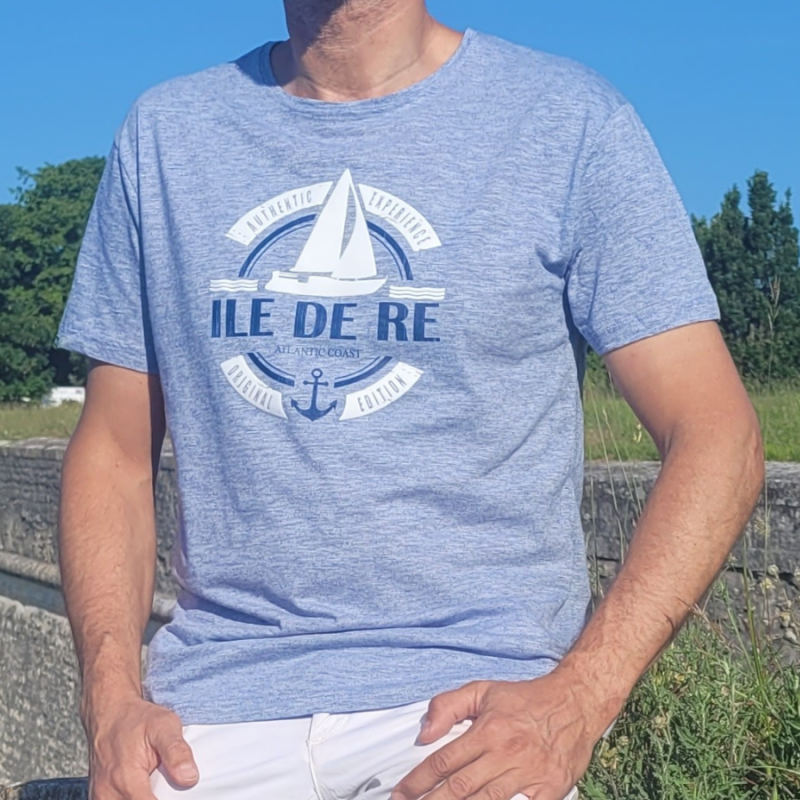 T-shirt Île de Ré voilier jean