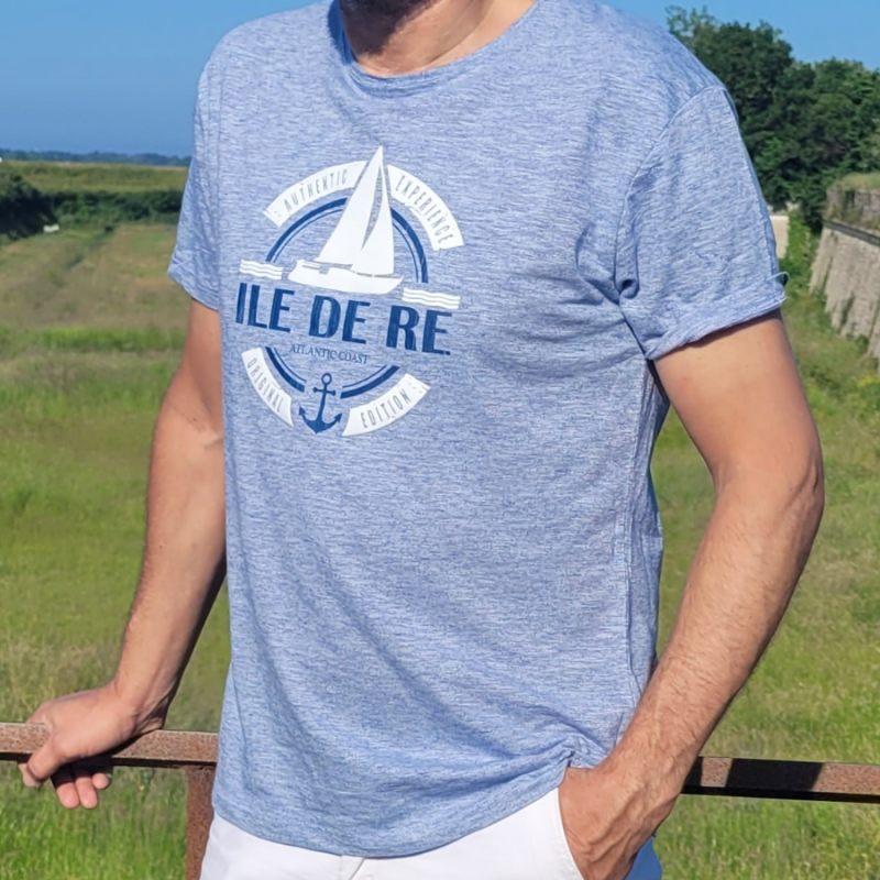T-shirt Île de Ré voilier jean