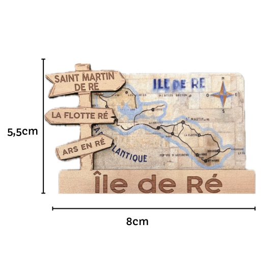 Magnet Île de Ré bois destinations