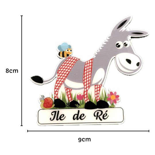 Magnet Île de Ré âne culotte rouge
