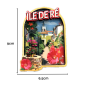 Magnet époxy - Ruelle de l'Île de Ré et ses roses trémières