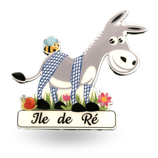 Île de Ré magnet - blue donkey