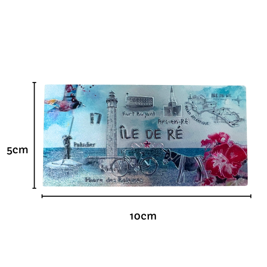 Magnet panoramique brillant - Île de Ré