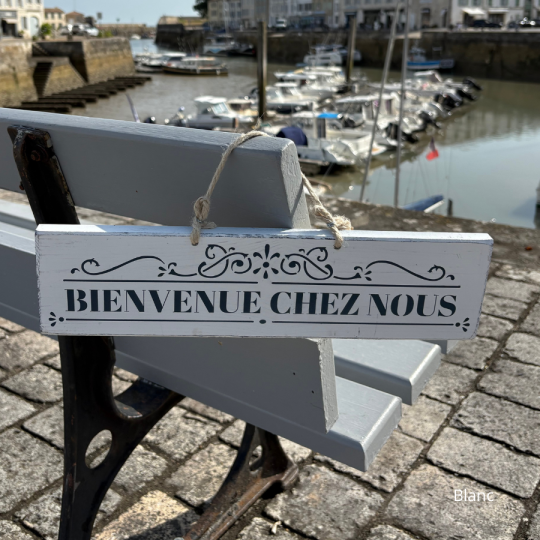Pancarte en bois - Bienvenue chez nous