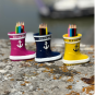Yellow wellington boot pencil pot – souvenirs from the Île de Ré