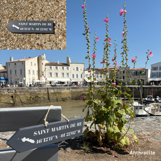 Wooden directional sign - St Martin de Ré left arrow
