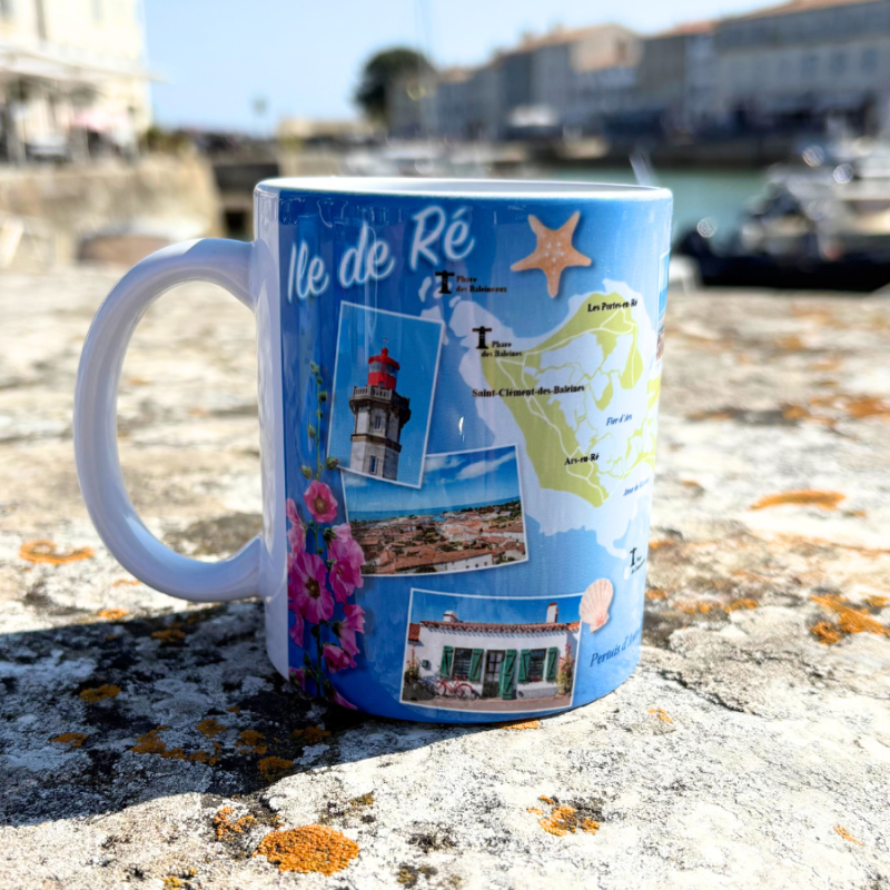 Mug - Carte de l'Île de ré multi vues