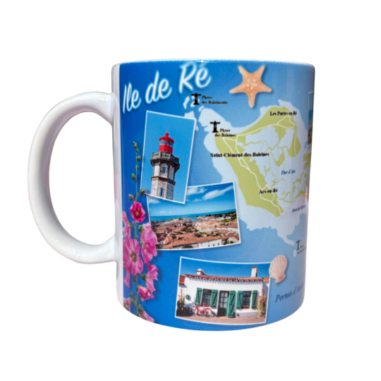 Mug - Carte de l'Île de ré multi vues
