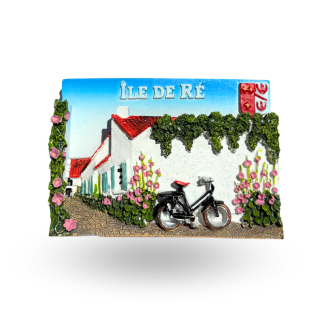 Magnet ruelle en relief de l'Île de Ré