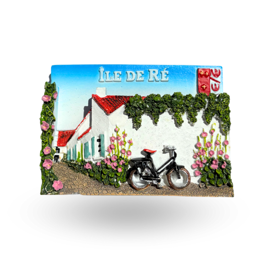 Magnet ruelle en relief de l'Île de Ré