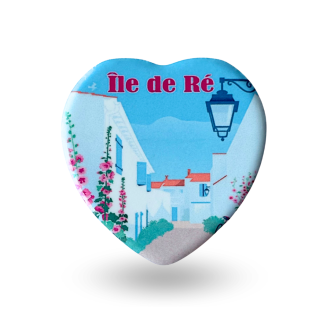 Magnet cœur - Ruelle de l'Île de Ré