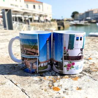 Souvenir mug - Île de Ré Le Phare des Baleines lighthouse - multiple views