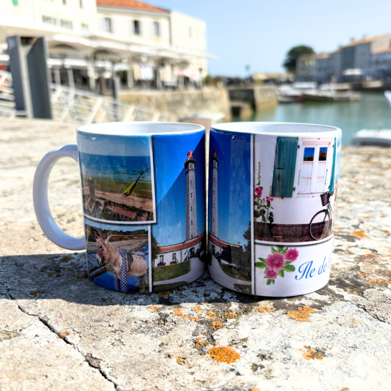 Mug souvenirs  - Île de ré Le Phare des Baleines - multi vues