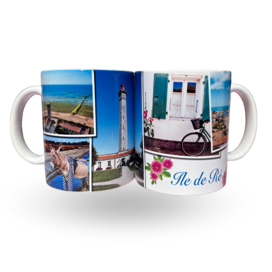 Souvenir mug - Île de Ré Le Phare des Baleines lighthouse - multiple views