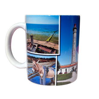 Souvenir mug - Île de Ré Le Phare des Baleines lighthouse - multiple views