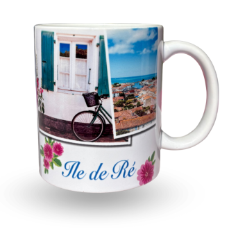 Souvenir mug - Île de Ré Le Phare des Baleines lighthouse - multiple views