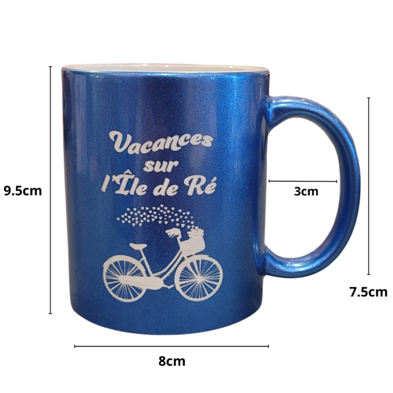 Île de Ré mug - shiny blue