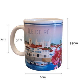 Mug île de ré port de st martin  dimensions