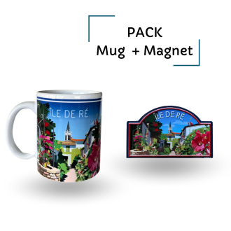 Pack Mug + Magnet ruelle de l'Île de Ré