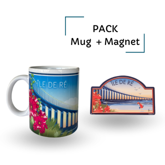 Pack Mug + Magnet pont de l'Île de Ré