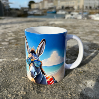 Mug Île de Ré - L'âne rigolo à lunettes