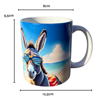 Mug Île de Ré - L'âne rigolo à lunettes mesures