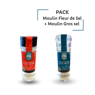 Pack Moulin Fleur de Sel + Moulin Gros sel séché