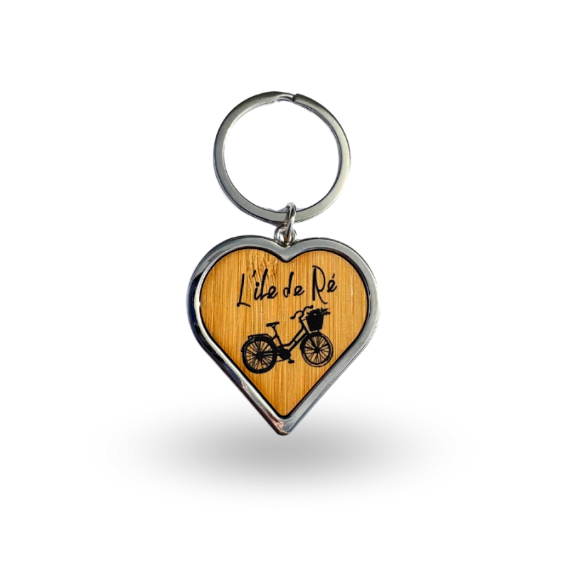 Heart Keyring - Cycling on the Île de Ré